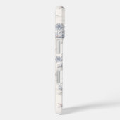 Blauw Kust Tropisch Frans Toile Monogram Case-Mate iPhone Case (Achterkant / Rechts)