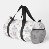 Blauw Kust Tropisch Frans Toile Monogram Plunjezak (Rechterhoek)