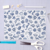 Blauw Kust Trouwpapier Tissuepapier (Craft)