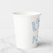 Blauw kustcowgirl vrijgezellenfeest papieren bekers (Rechts)