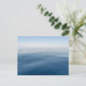 Blauw kustnautisch strandhuis briefkaart (Staand voorkant)