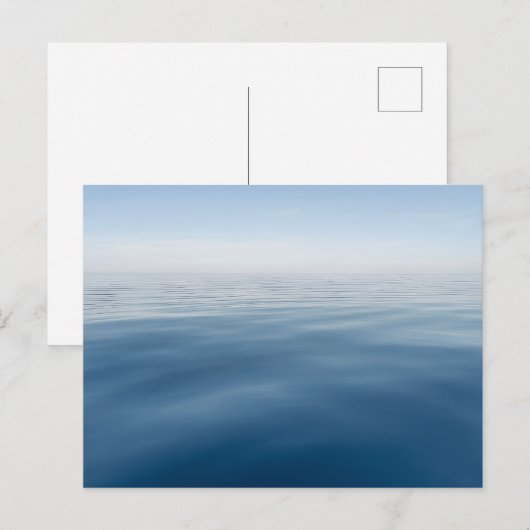 Blauw kustnautisch strandhuis briefkaart (Voorkant / Achterkant)