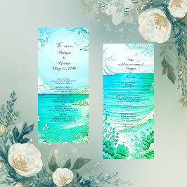 blauw kustvibes trouwprogramma & menu