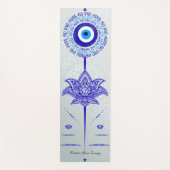 Blauw Kwaad Oog Geen Slechte Vibes Mandala Patrone Yogamat (Voorkant)