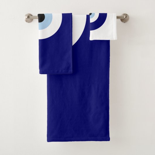 Blauw Kwaad Oog Succes & Bescherming Symbool Bad Handdoek (Insitu)