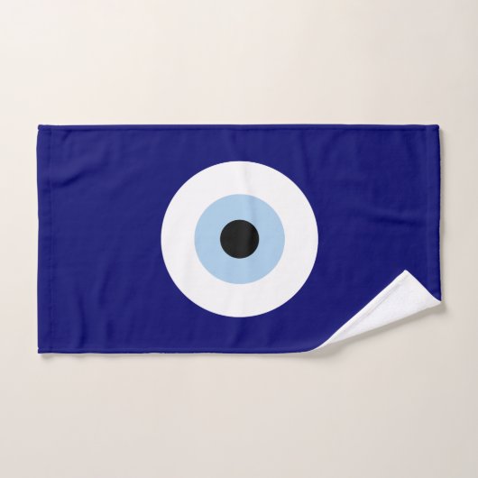 Blauw Kwaad Oog Succes & Bescherming Symbool Bad Handdoek (Handdoek)