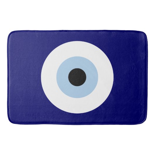 Blauw Kwaad Oog Succes & Bescherming Symbool Badmat (Voorkant)