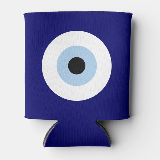Blauw Kwaad Oog Succes & Bescherming Symbool Blikjeskoeler (Voorkant)