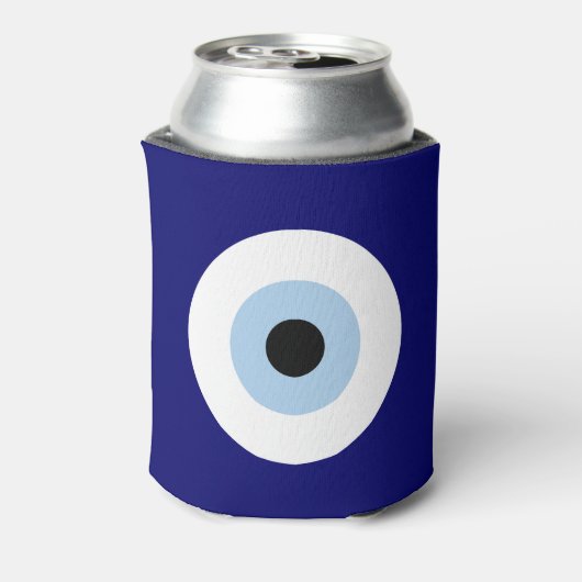 Blauw Kwaad Oog Succes & Bescherming Symbool Blikjeskoeler (Blikje Achterkant)