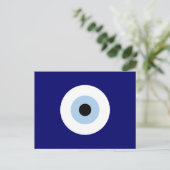 Blauw Kwaad Oog Succes & Bescherming Symbool Briefkaart (Staand voorkant)