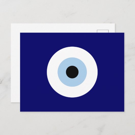 Blauw Kwaad Oog Succes & Bescherming Symbool Briefkaart (Voorkant / Achterkant)