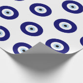 Blauw Kwaad Oog Succes & Bescherming Symbool Cadeaupapier (Hoek)