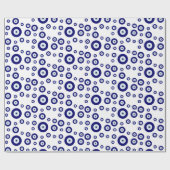 Blauw Kwaad Oog Succes & Bescherming Symbool Cadeaupapier (Vlak)