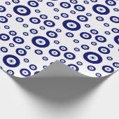 Blauw Kwaad Oog Succes & Bescherming Symbool Cadeaupapier (Hoek)