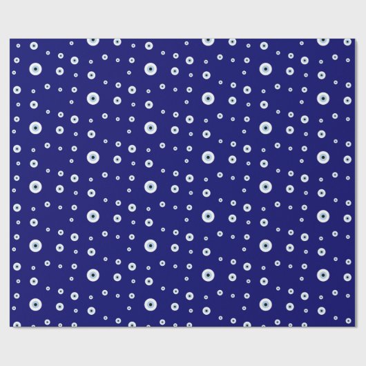 Blauw Kwaad Oog Succes & Bescherming Symbool Cadeaupapier (Vlak)