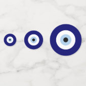 Blauw Kwaad Oog Succes & Bescherming Symbool Confetti (Achterkanten)