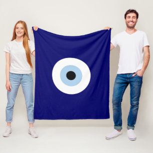 Blauw Kwaad Oog Succes & Bescherming Symbool Fleece Deken