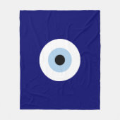 Blauw Kwaad Oog Succes & Bescherming Symbool Fleece Deken (Voorkant)