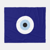 Blauw Kwaad Oog Succes & Bescherming Symbool Fleece Deken (Voorkant (Horizontaal))