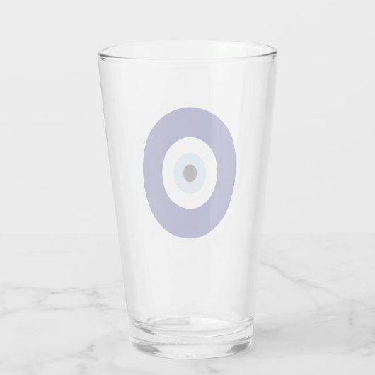 Blauw Kwaad Oog Succes & Bescherming Symbool Glas (Achterkant)