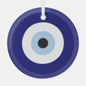 Blauw Kwaad Oog Succes & Bescherming Symbool Glas Ornament (Voorkant)