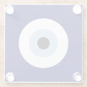 Blauw Kwaad Oog Succes & Bescherming Symbool Glazen Onderzetter (Achterkant)