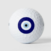 Blauw Kwaad Oog Succes & Bescherming Symbool Golfballen (Voorkant)