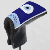 Blauw Kwaad Oog Succes & Bescherming Symbool Golfheadcover (3/4 voorkant)