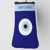 Blauw Kwaad Oog Succes & Bescherming Symbool Golfheadcover (Draai 90)