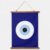 Blauw Kwaad Oog Succes & Bescherming Symbool Hangend Wandkleed (Voorkant)