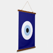 Blauw Kwaad Oog Succes & Bescherming Symbool Hangend Wandkleed (Gebogen)