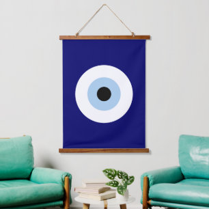 Blauw Kwaad Oog Succes & Bescherming Symbool Hangend Wandkleed