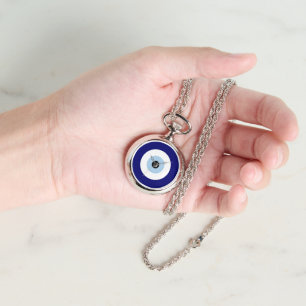 Blauw Kwaad Oog Succes & Bescherming Symbool Horloge
