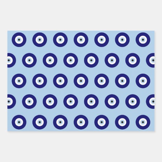 Blauw Kwaad Oog Succes & Bescherming Symbool Inpakpapier Vel (Voorkant 3)