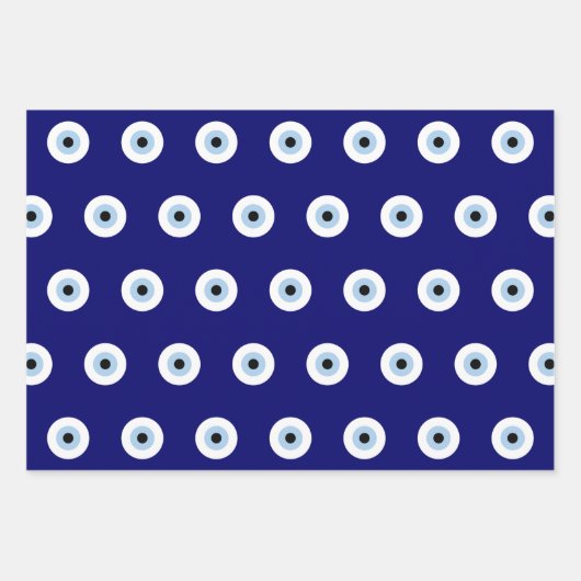 Blauw Kwaad Oog Succes & Bescherming Symbool Inpakpapier Vel (Voorkant 2)