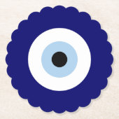 Blauw Kwaad Oog Succes & Bescherming Symbool Kartonnen Onderzetters (Voorkant)