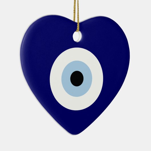 Blauw Kwaad Oog Succes & Bescherming Symbool Keramisch Ornament (Rechts)