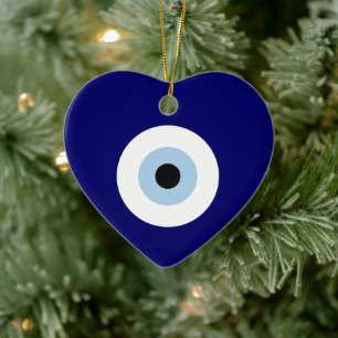 Blauw Kwaad Oog Succes & Bescherming Symbool Keramisch Ornament