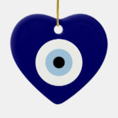 Blauw Kwaad Oog Succes & Bescherming Symbool Keramisch Ornament (Achterkant)