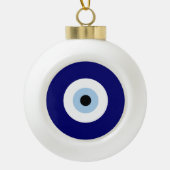 Blauw Kwaad Oog Succes & Bescherming Symbool Keramische Bal Ornament (Voorkant)