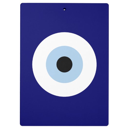 Blauw Kwaad Oog Succes & Bescherming Symbool Klembord (Achterkant)