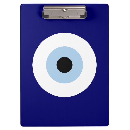 Blauw Kwaad Oog Succes & Bescherming Symbool Klembord (Voorkant)