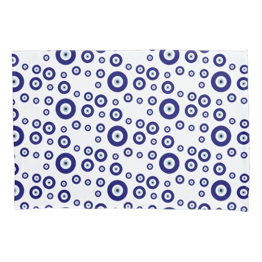 Blauw Kwaad Oog Succes & Bescherming Symbool Kussensloop (Voorkant)