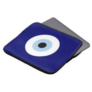 Blauw Kwaad Oog Succes & Bescherming Symbool Laptop Sleeve