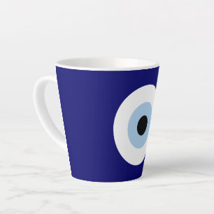 Blauw Kwaad Oog Succes & Bescherming Symbool Latte Mok