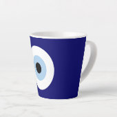 Blauw Kwaad Oog Succes & Bescherming Symbool Latte Mok (Rechterhoek)