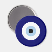 Blauw Kwaad Oog Succes & Bescherming Symbool Magneet (Voorkant / Achterkant)