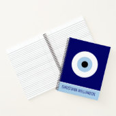 Blauw Kwaad Oog Succes & Bescherming Symbool Notitieboek (Binnen)