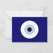 Blauw Kwaad Oog Succes & Bescherming Symbool Notitiekaartje (Voorkant)