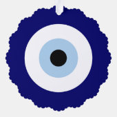 Blauw Kwaad Oog Succes & Bescherming Symbool Ornament Kaart (Achterkant)